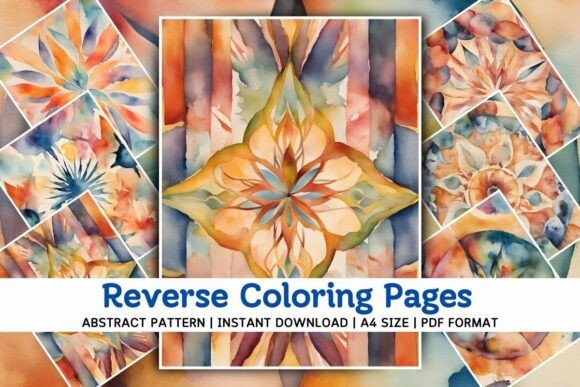 Abstract Pattern Reverse Coloring Pages: A New Way to Create Art