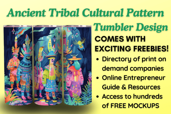 Ancient Tribal Cultural Tumbler Design