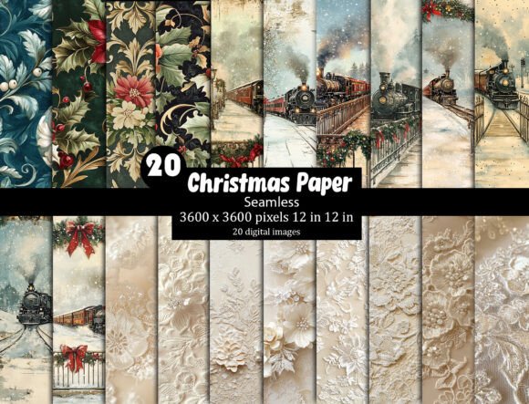 Christmas Textures Paper and Christmas Background Digital Paper Pack: The Ultimate Guide to Festive Digital Design