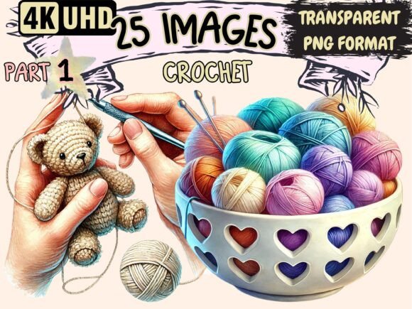 Crochet Clipart P1 for Creative Designs