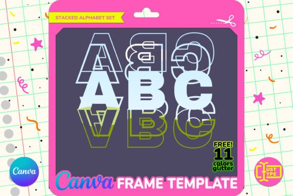 Echo Stacked Alphabet Canva Frame