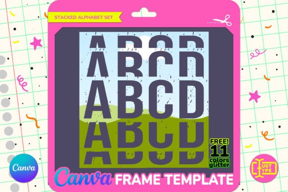 Embrace the Beauty of Imperfection: Mastering the Smudge Stacked Alphabet Canva Frame