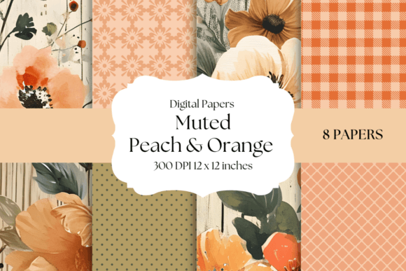 Evaluating Muted Peach and Orange Backgrounds for Digital Craft Projects