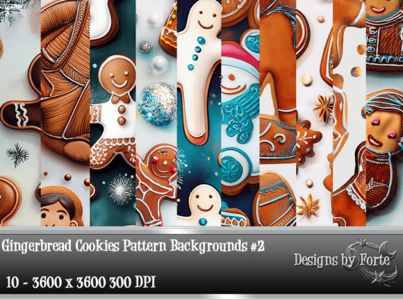 Gingerbread Cookies Backgrounds 2 for Festive Design