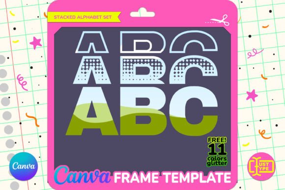 Halftone Stacked Alphabet Canva Frame: A Comprehensive Guide to Modern Graphic Design