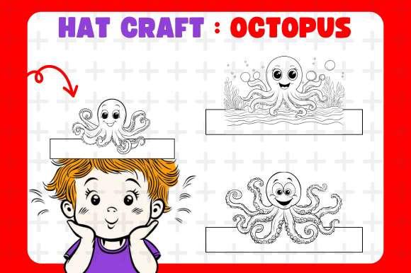 Hat Craft Octopus Coloring Activity
