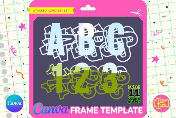 Heaps Stacked Alphabet Canva Frame: A Comprehensive Design Guide