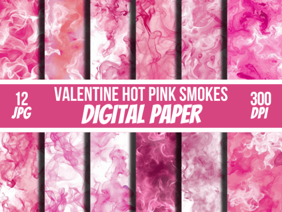 Hot Pink Smokes Repeatable Paper Pattern: Elevate Your Digital Craft Projects