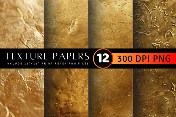 Luxury Gold Texture Digital Paper for Premium Design