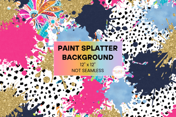Paint Splatter Dalmatian Background