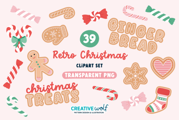 Retro Christmas PNG Clipart Set: The Ultimate Solution for Festive Digital Design