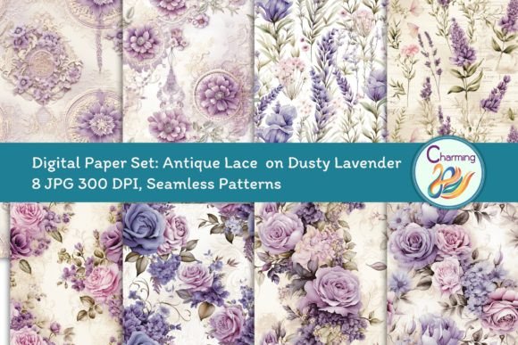 Revitalizing Design Projects with Digital Papers Set Vintage Antique Lace
