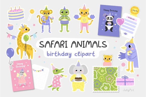 Safari Animals Birthday Set for Kids