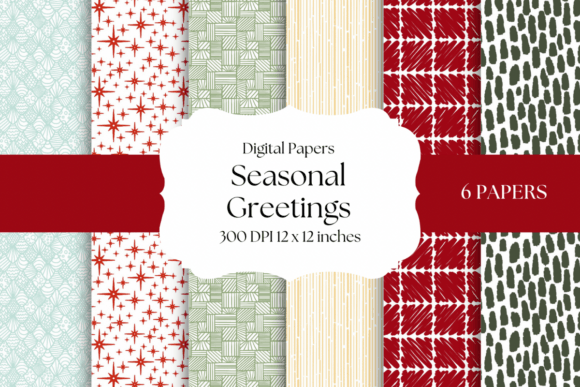 Seasonal Greetings Digital Papers