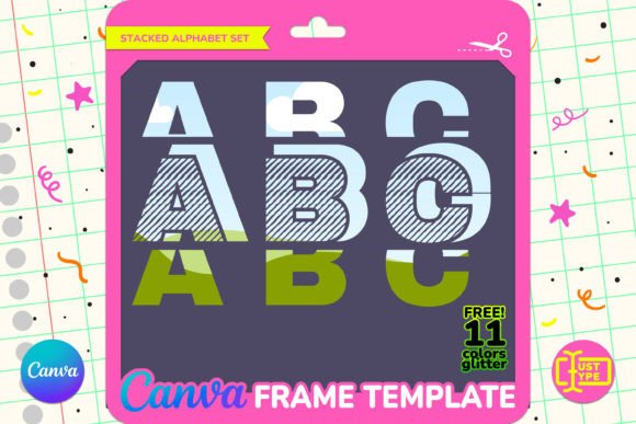 Transform Your Creative Workflow with the Buzz Stacked Alphabet Canva Frame