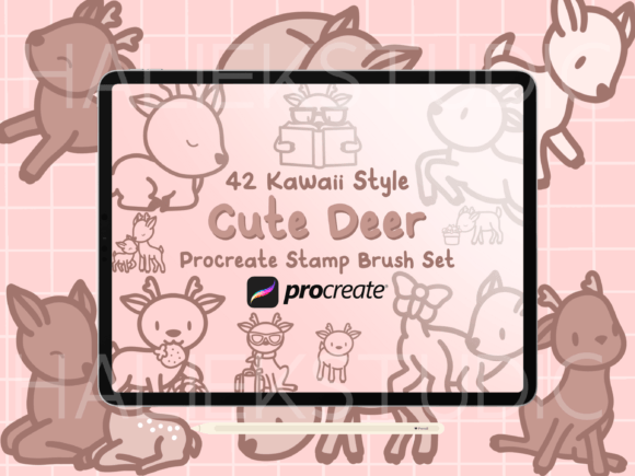 Transform Your Digital Art Workflow with the Cute Deer Procreate Stamp Brush Set