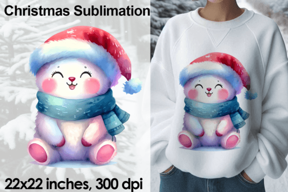 Watercolor Christmas Animal Sublimation Magic